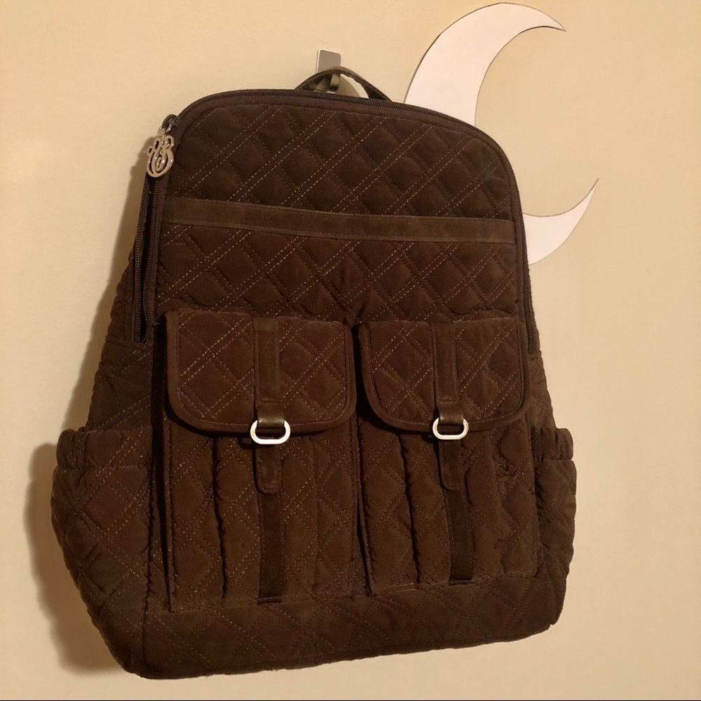Vera Bradley Dark Brown Quilted Backpack